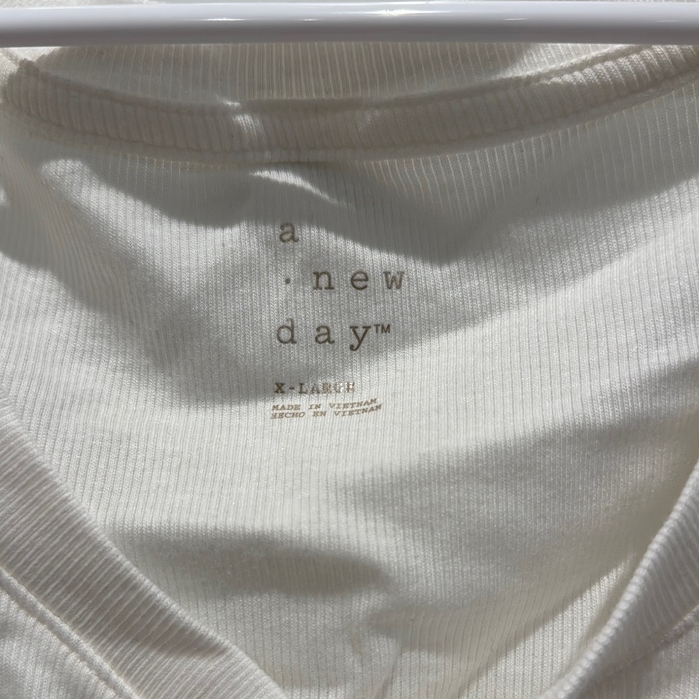 A New Day White Fitted Wrap T-Shirt - Picture 2 of 3